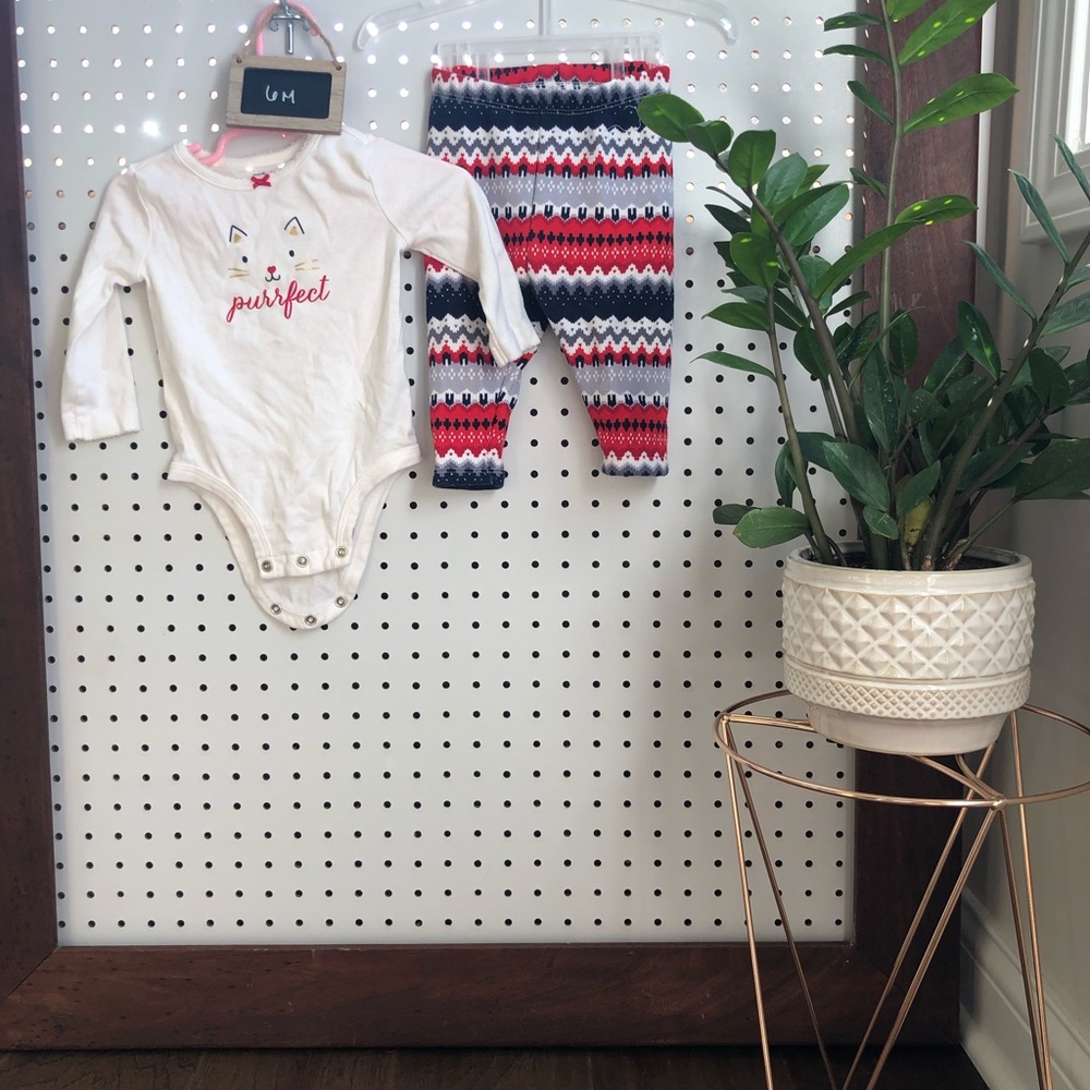 Long sleeved body suit with fleece lined leggings